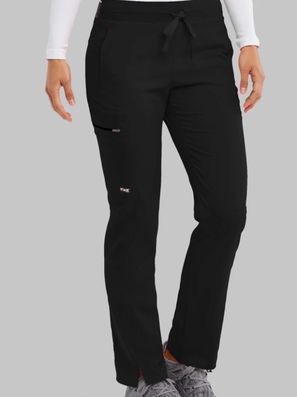Grey's Anatomy Women's Black Straight-Leg Scrub Pants